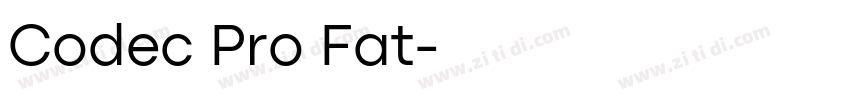 Codec Pro Fat字体转换